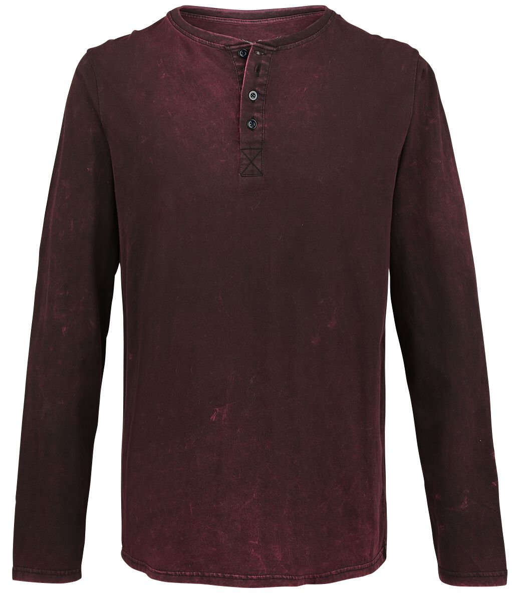 Black Premium by EMP Through The Glass Langarmshirt bordeaux in XXL