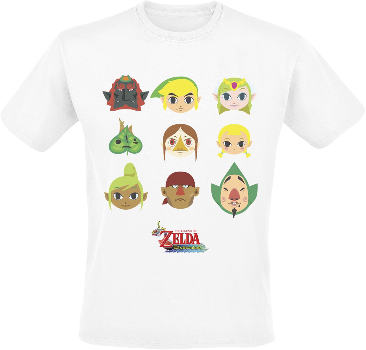 Wind Waker Faces T-Shirt weiß von The Legend Of Zelda