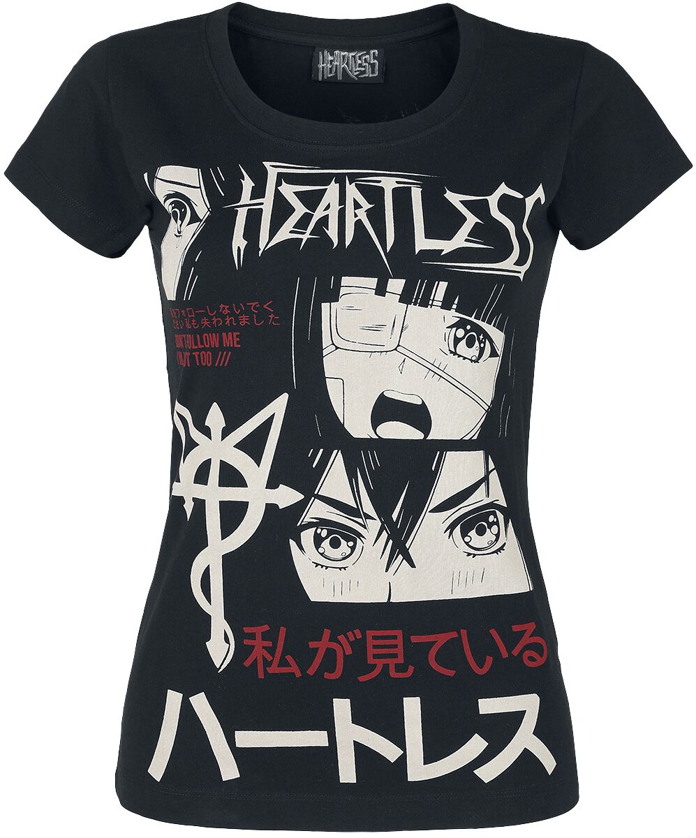 T-Shirt Manches courtes Gothic de Heartless - T-Shirt I'm Lost - S à XL - pour Femme - noir/blanc/ro