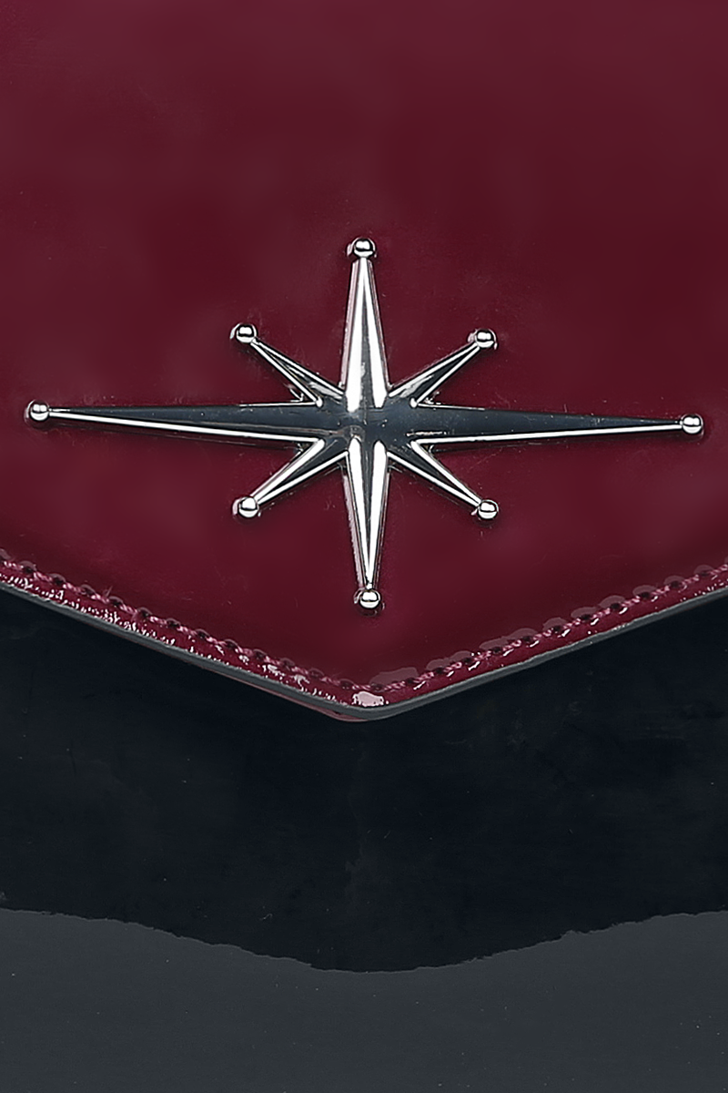 Banned Retro Dance The Night Away Handtasche bordeaux schwarz