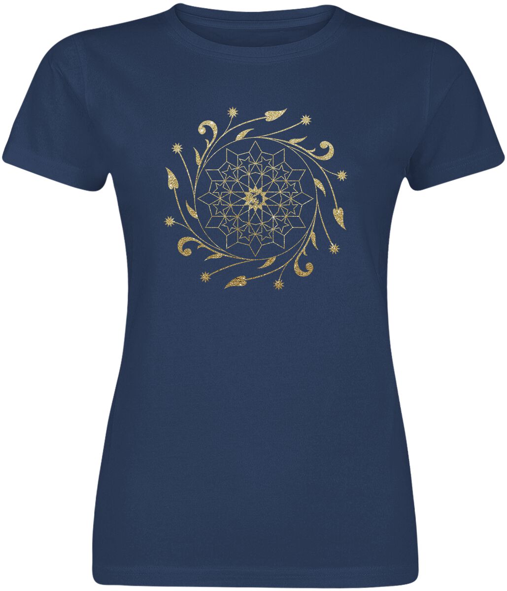 The Witcher T-Shirt - Golden Swirl - XXL - für Damen - Größe XXL - blau  - Lizenzierter Fanartikel