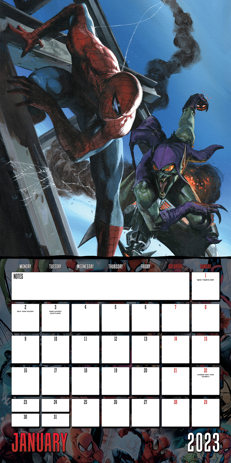 Spider-Man Wandkalender 2023 Wandkalender multicolor