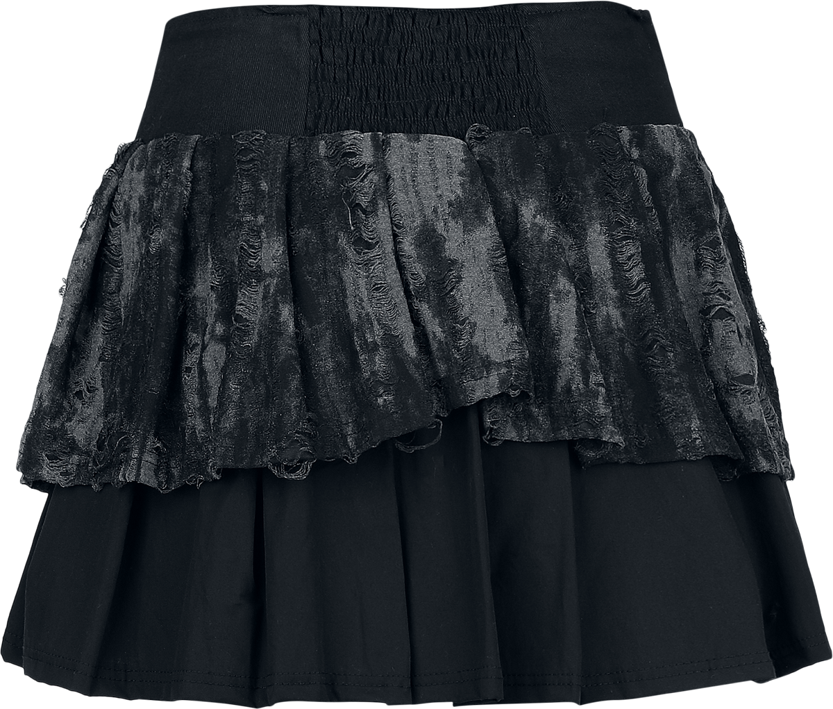 4068143312271 - Nicandra Skirt Kurzer Rock schwarz grau in XS 4068143312271 - Nicandra Skirt Kurzer Rock schwarz grau in XS