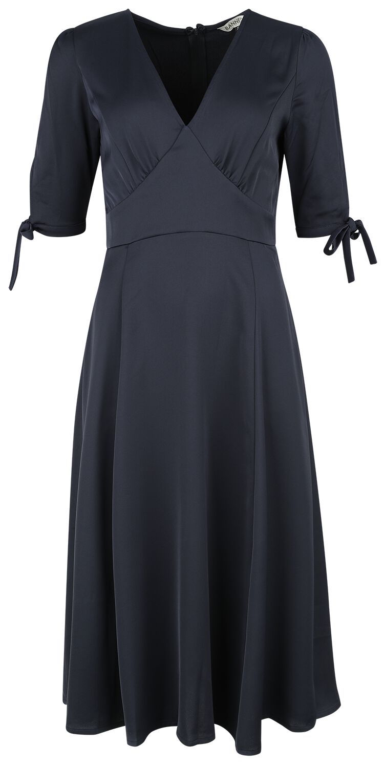 Banned Retro - Rockabilly Kleid knielang - Bella Swing Dress - XS bis 4XL - für Damen - Größe S - blau