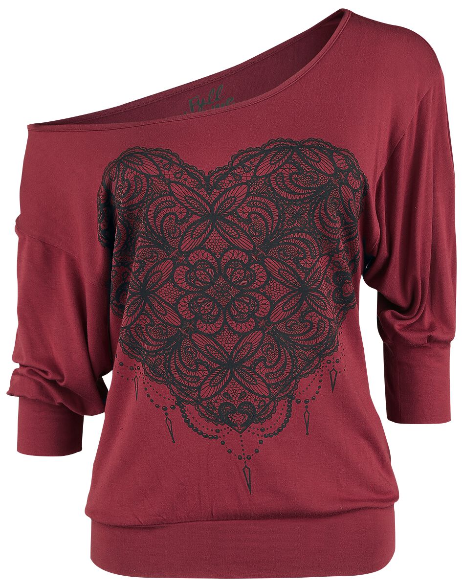 Image of Maglia Maniche Lunghe di Full Volume by EMP - So Fast And Loose - XS a 5XL - Donna - bordeaux