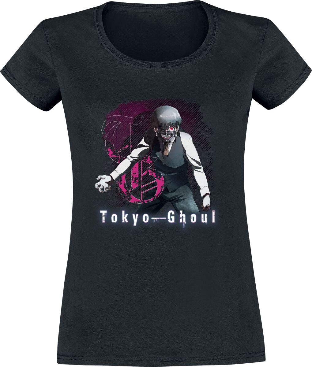 T-Shirt Manches courtes de Tokyo Ghoul - Gothic - S à XXL - pour Femme - noir