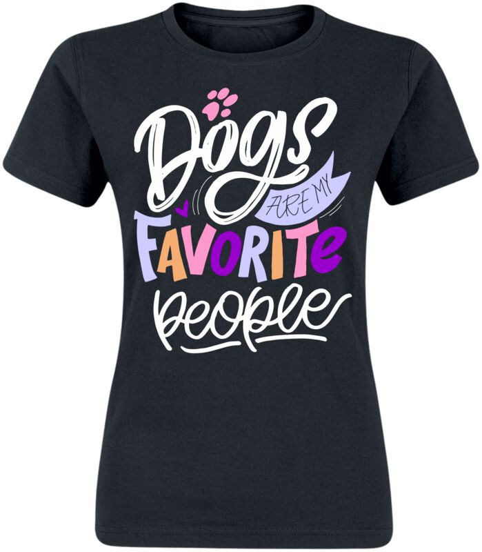 4068143461191 - Dogs Are My Favorite People T-Shirt schwarz in L
