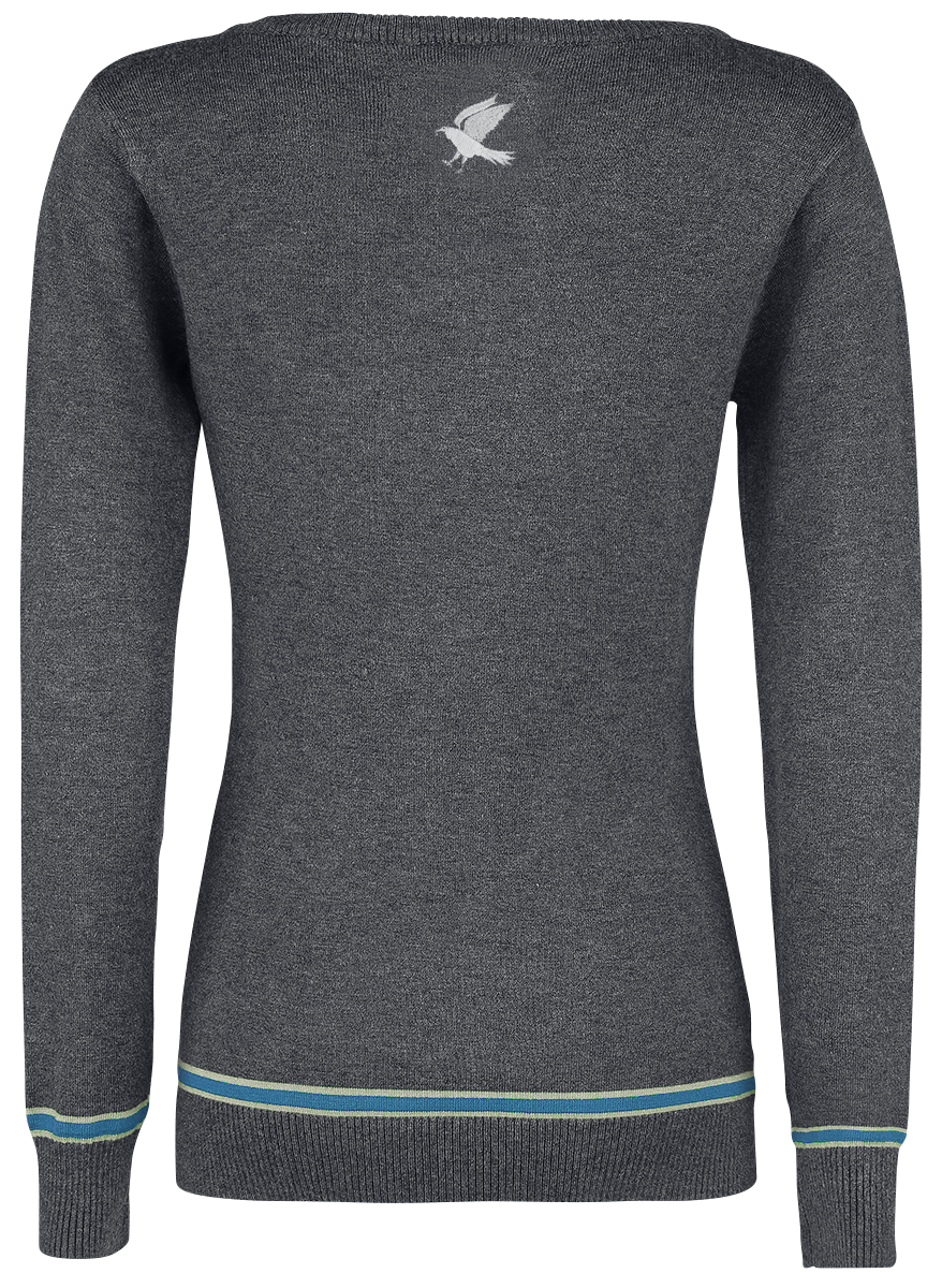 Harry Potter Ravenclaw Strickpullover grau blau