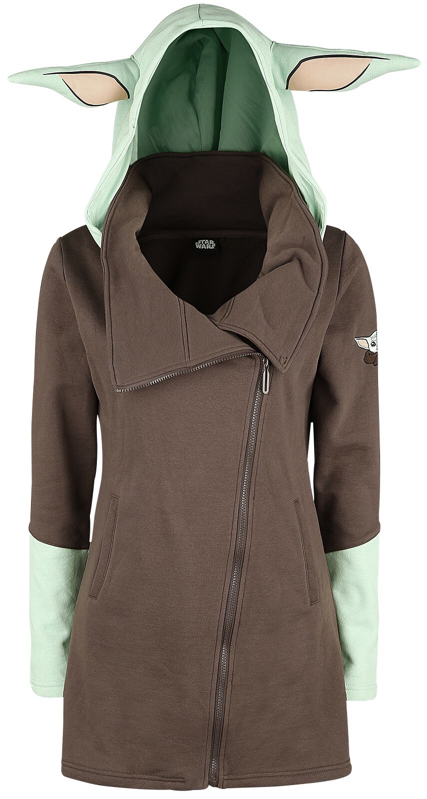 Star Wars The Mandalorian - The Child Hooded zip brown green