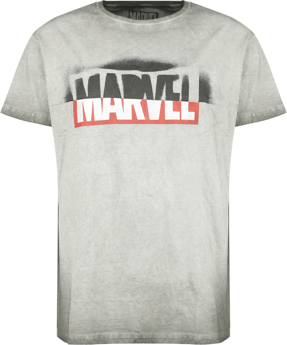 Marvel - Logo Graffiti - T-Shirt - hellgrau - EMP Exklusiv!