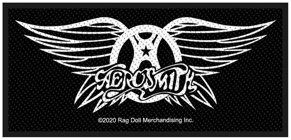 Image of Aerosmith Aerosmith Logo Patch schwarz/weiß