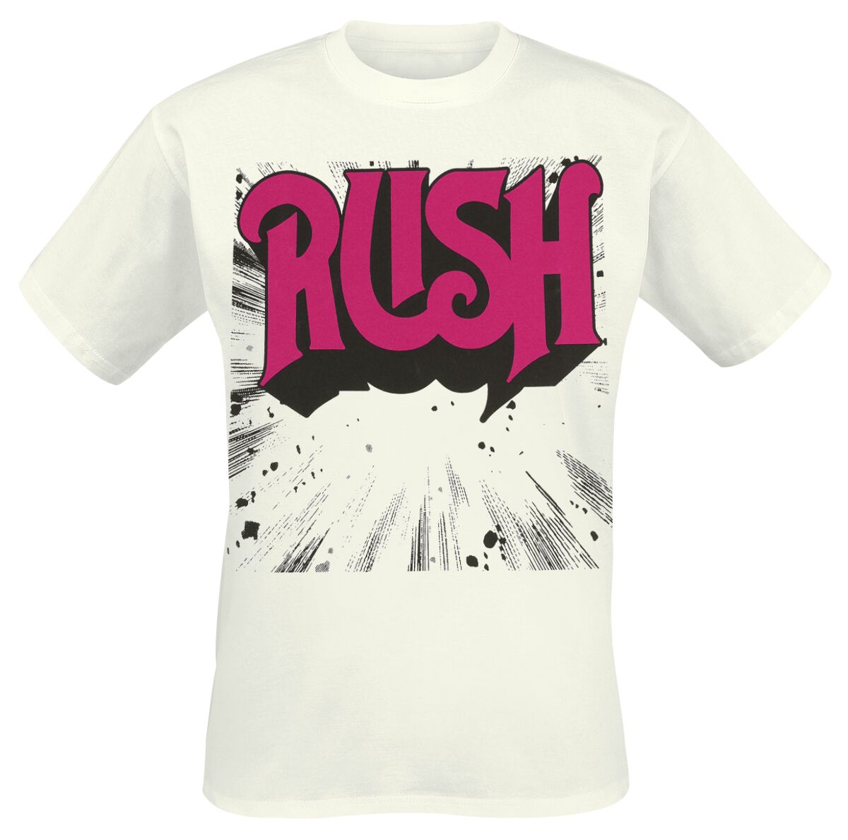 Rush T-Shirt - Logo Tracklist - S bis XXL - für Männer - Größe M - weiß  - Lizenziertes Merchandise!