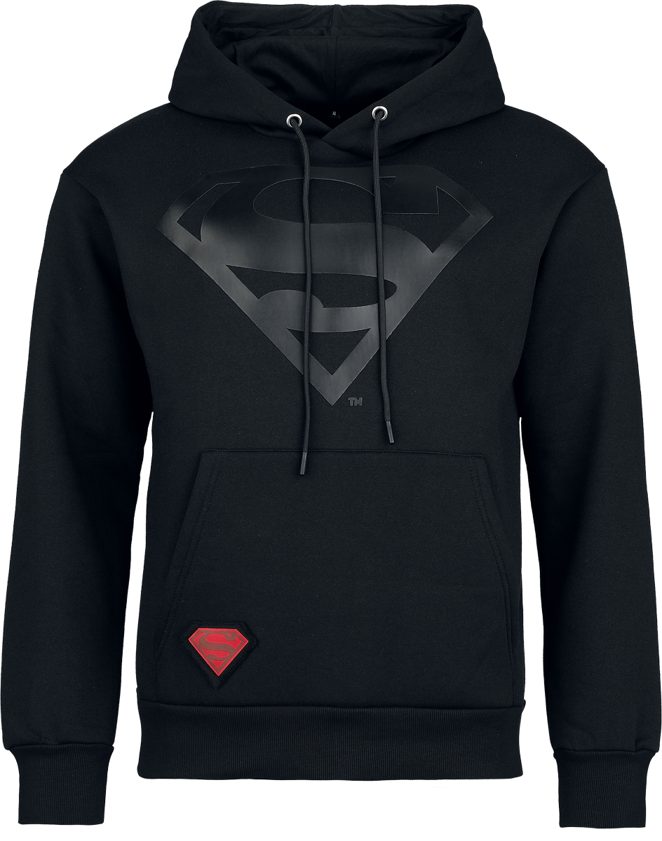 Superman  Hoodie - Heat Logo - Black on Black - for Men - black