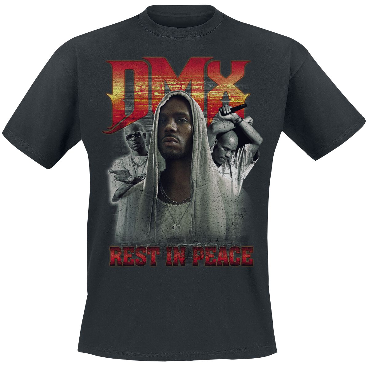 DMX RIP Montage T-Shirt schwarz