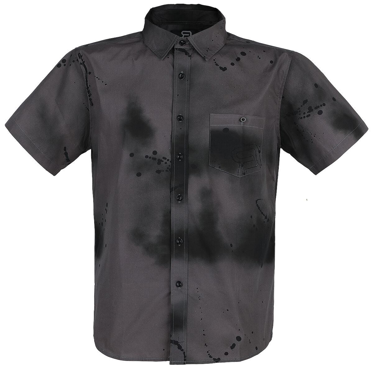 Image of Camicia Maniche Corte di RED by EMP - Short-sleeved shirt with airbrush effect - M - Uomo - grigio