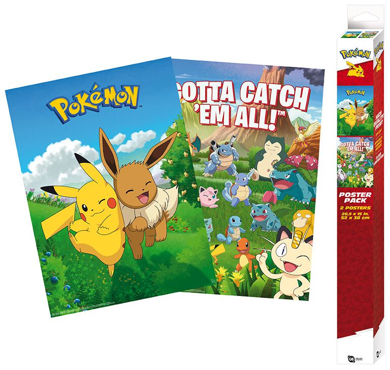 Pokémon Environments Poster multicolor