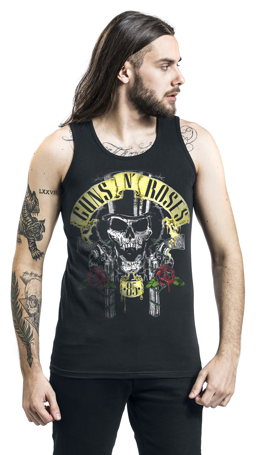 Thumbnail - Guns N' Roses Top Hat Tank-Top schwarz in XXL