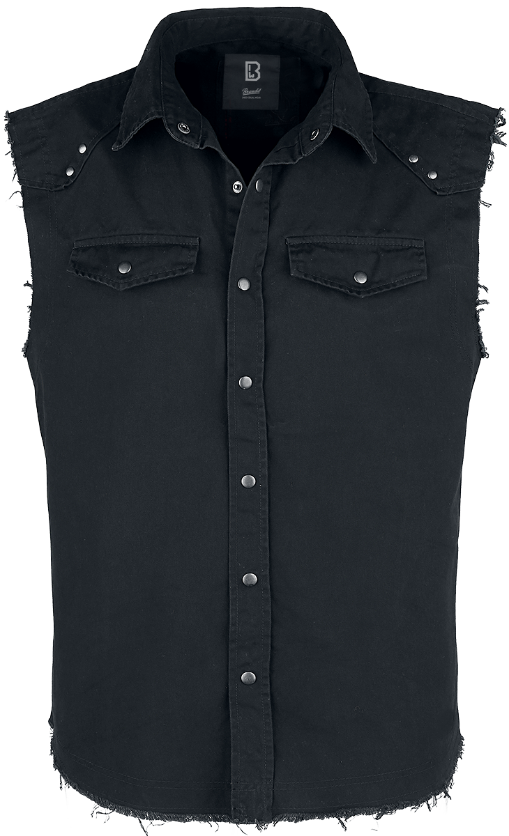Brandit - Sleeveless Vintage Shirt - Kurzarmhemd - schwarz