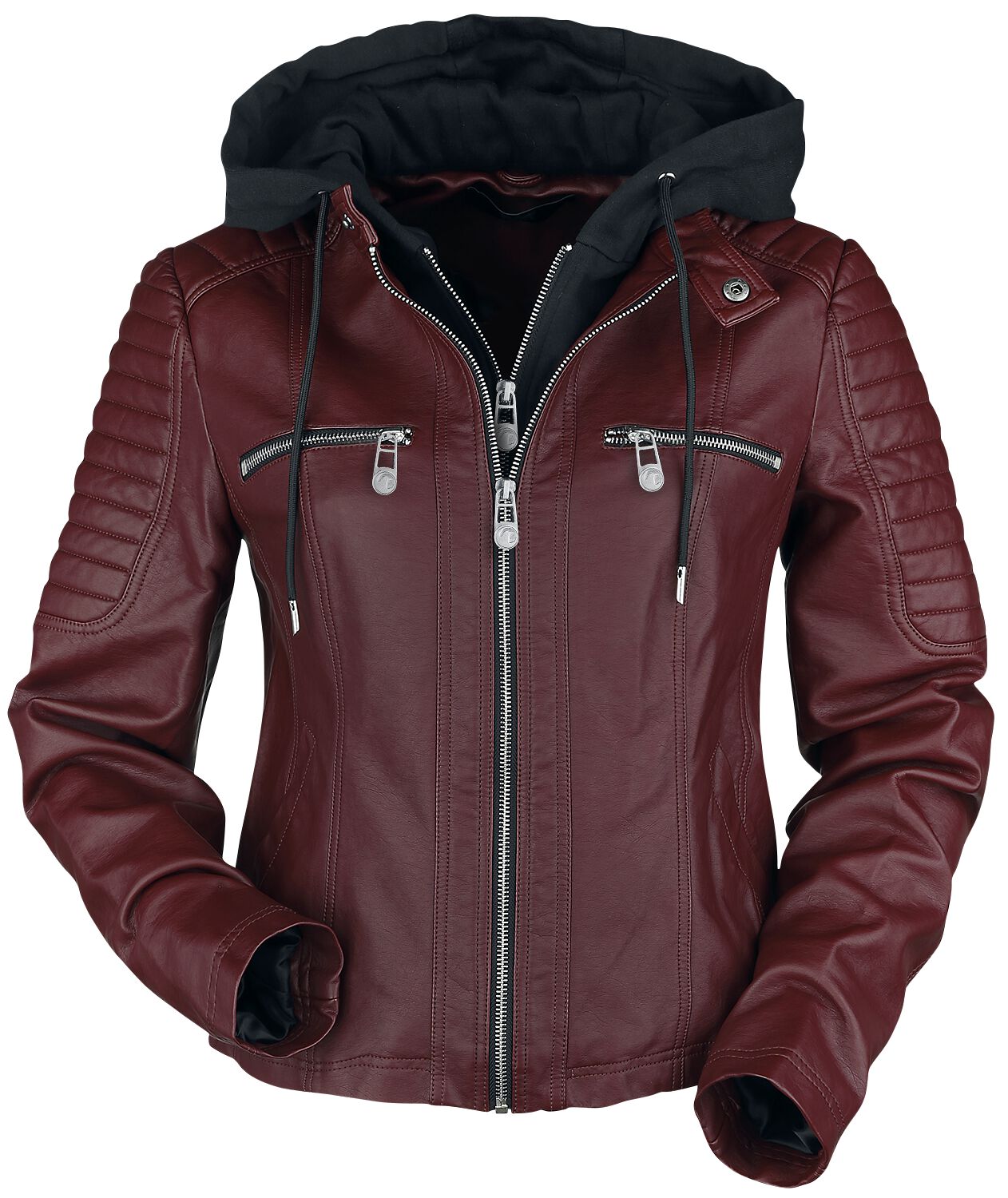 Image of Giacca in similpelle di Black Premium by EMP - Road Tripping - S a 5XL - Donna - rosso scuro