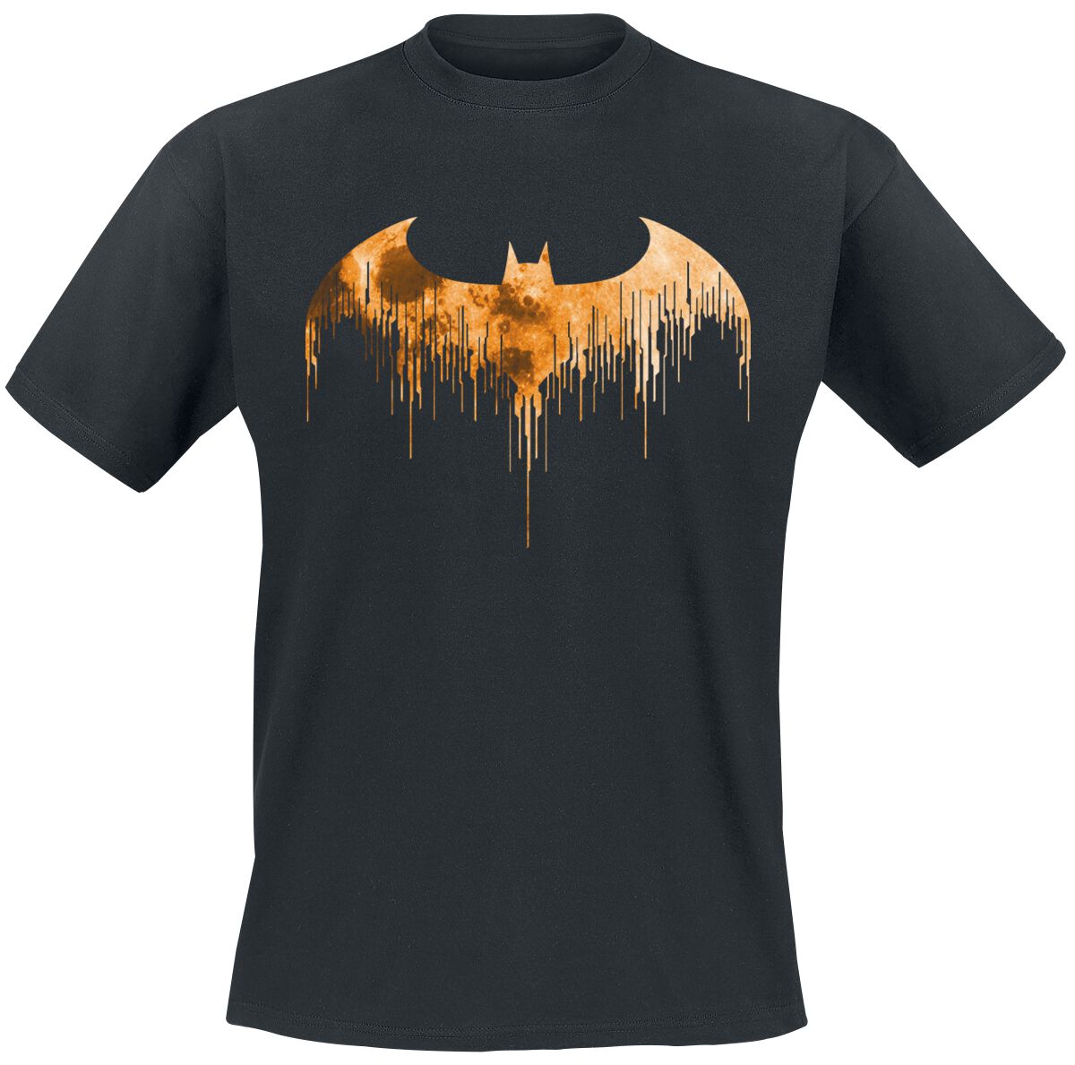 Batman - DC Comics T-Shirt - Dripped Logo - S bis XXL - für Männer - Größe M - schwarz  - Lizenzierter Fanartikel