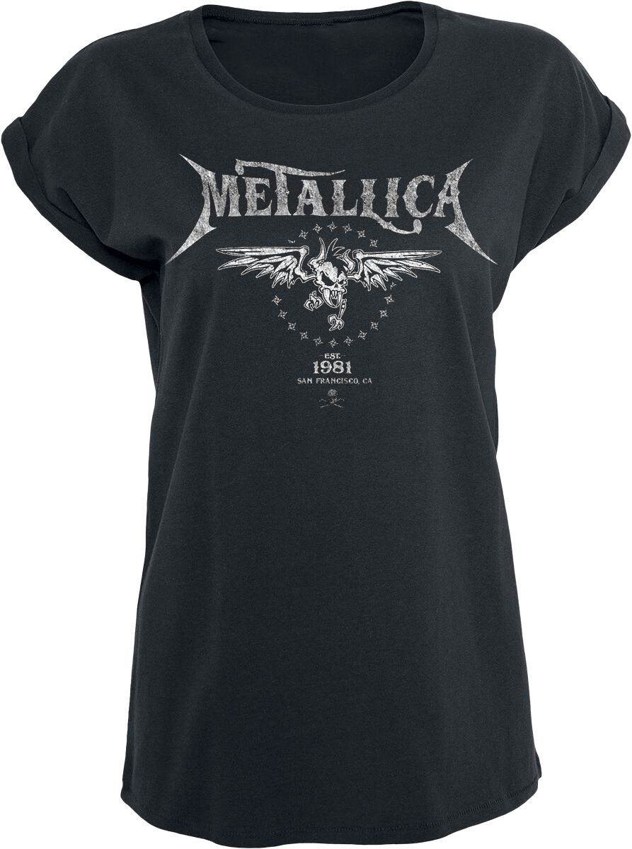 T-Shirt Manches courtes de Metallica - Biker - S à 5XL - pour Femme - noir