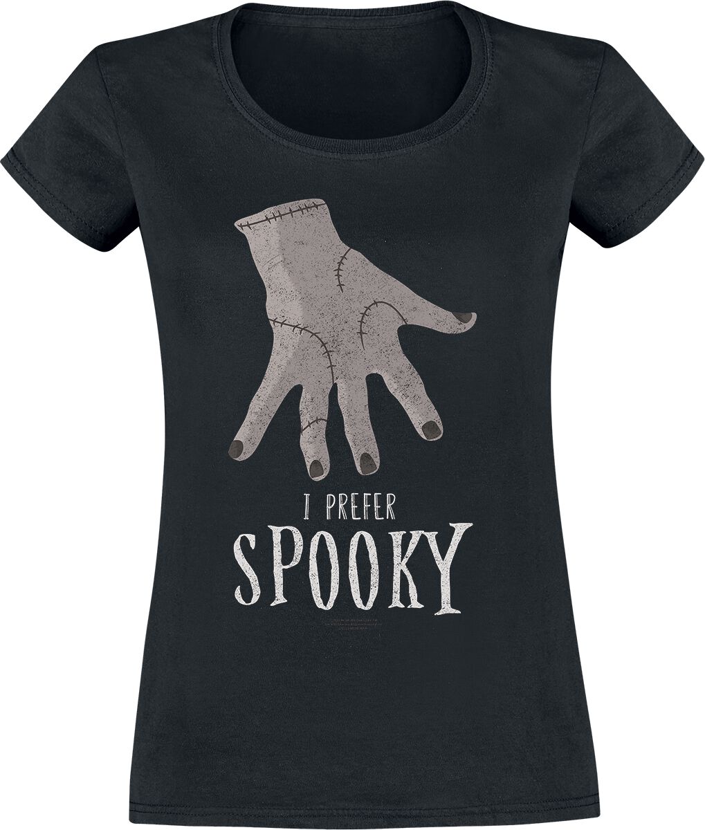 T-Shirt Manches courtes de Wednesday - Spooky - S à XXL - pour Femme - noir