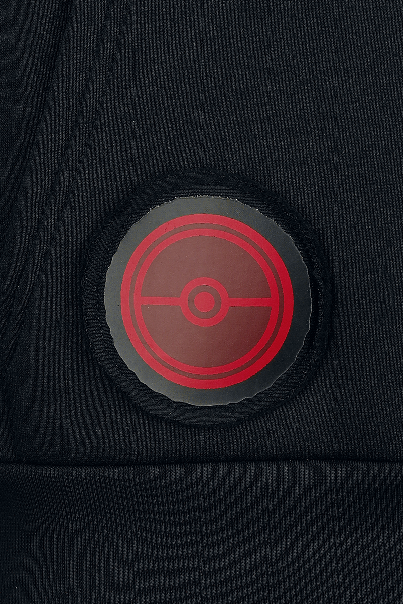 Thumbnail - Pokémon Heat Logo - Black On Black Kapuzenpullover schwarz in M