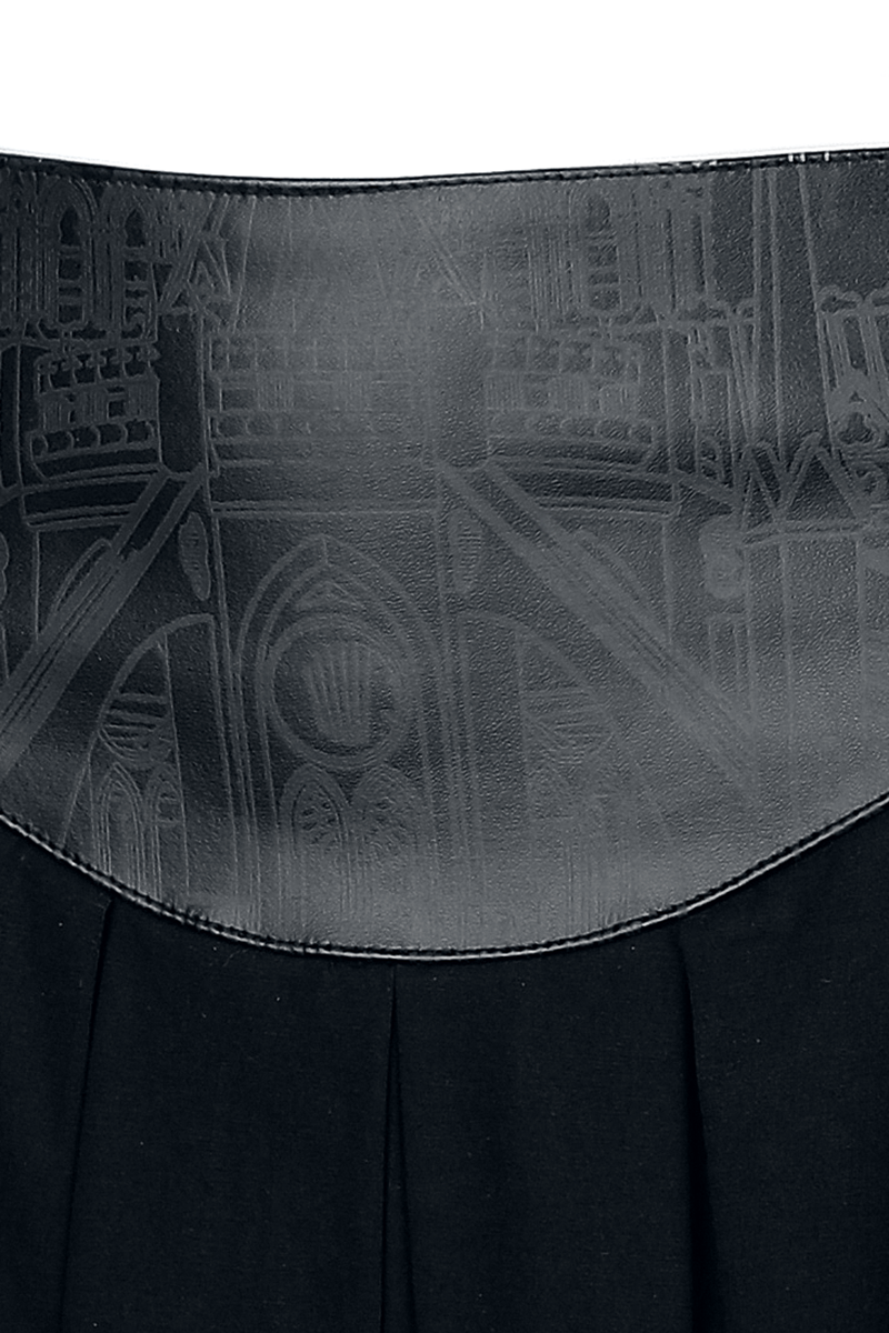 Thumbnail - Vixxsin Cathedral Maxi Skirt Langer Rock schwarz in L