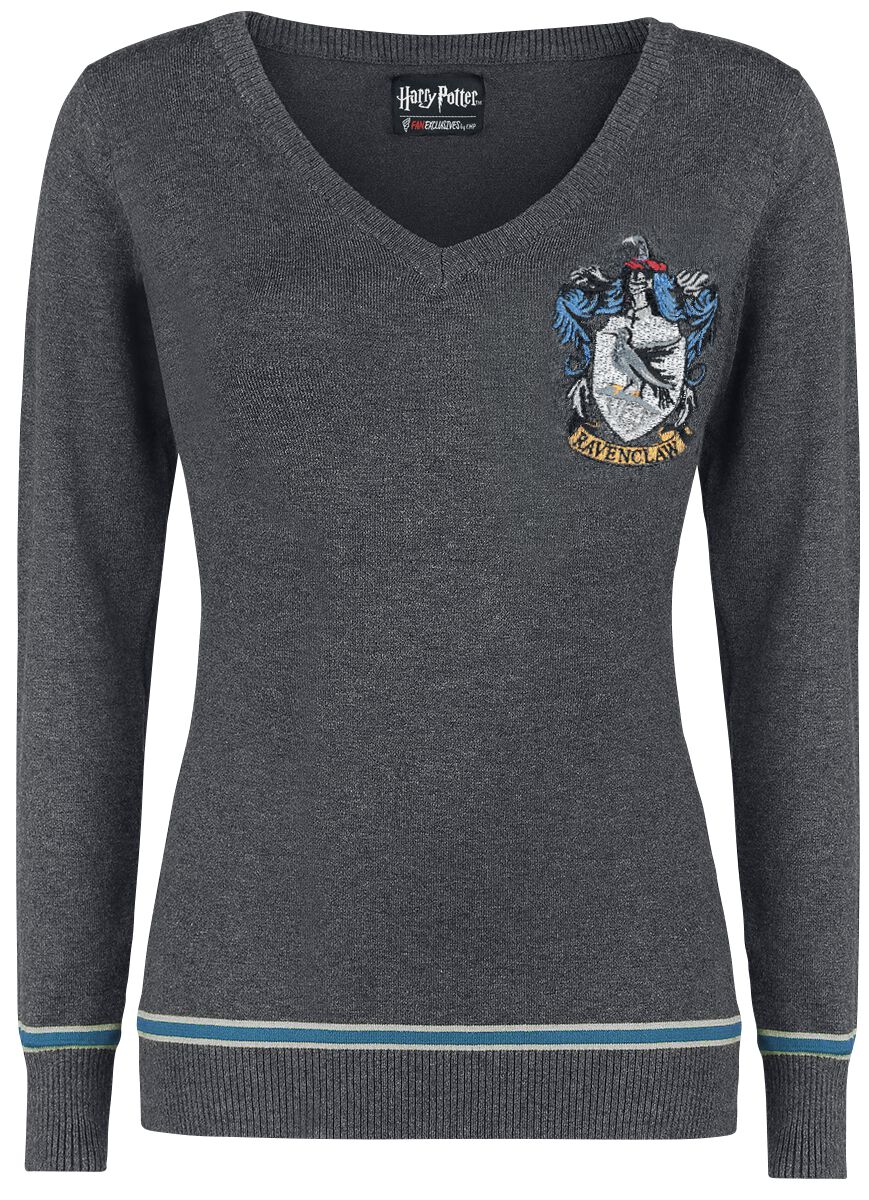 Harry Potter Ravenclaw Strickpullover grau blau Harry Potter Ravenclaw Strickpullover grau blau
