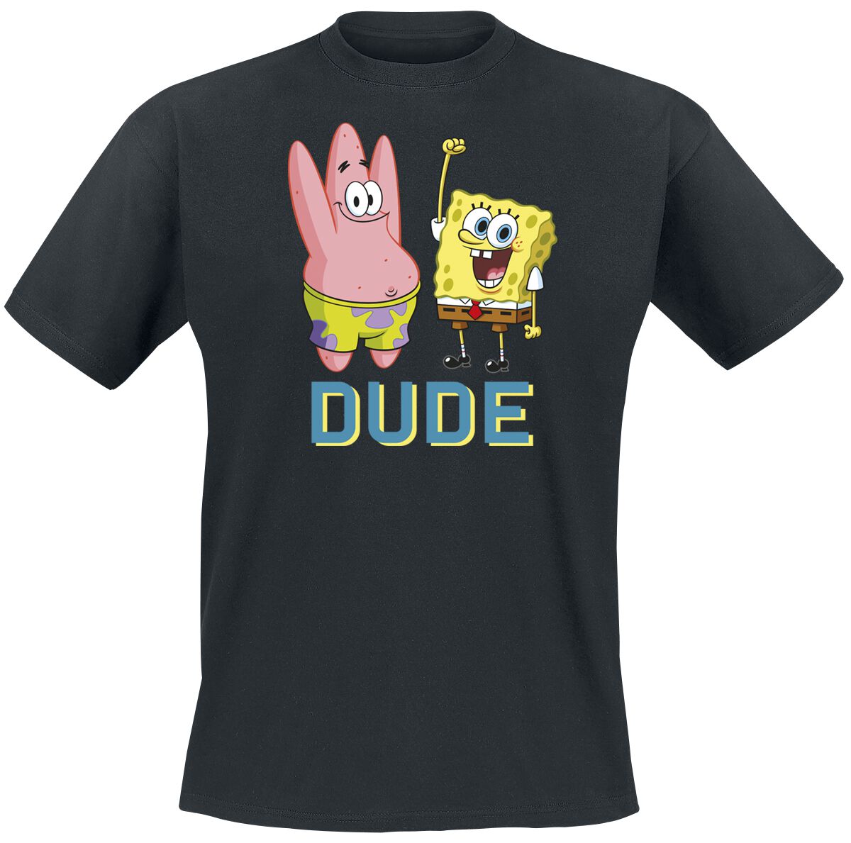 T-Shirt Manches courtes de Bob L'Éponge - Patrick und Spongebob - Dude - S à XXL - pour Homme - noir