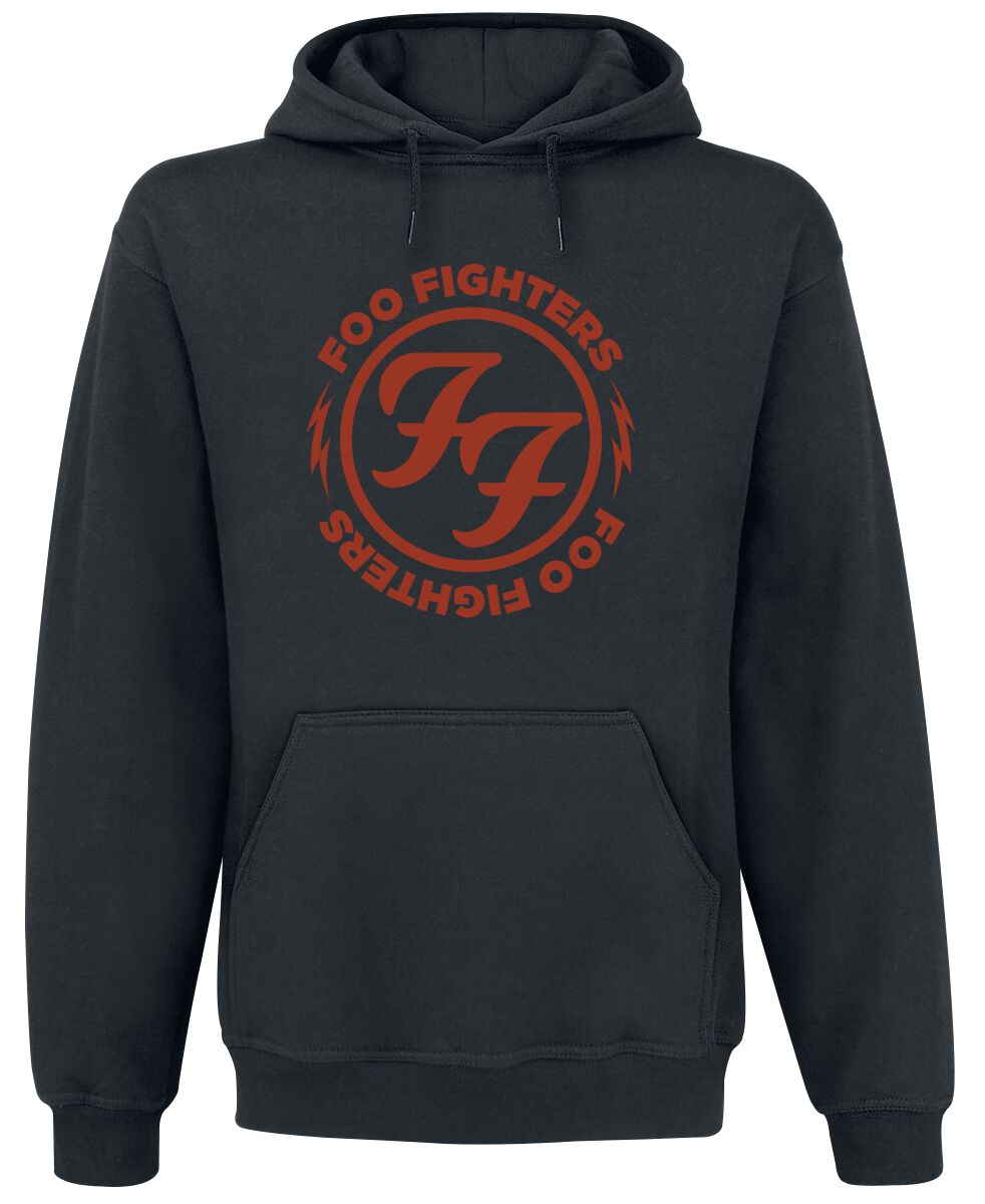 Foo Fighters Kapuzenpullover - Logo Red Circle - S - für Männer - Größe S - schwarz  - Lizenziertes Merchandise!