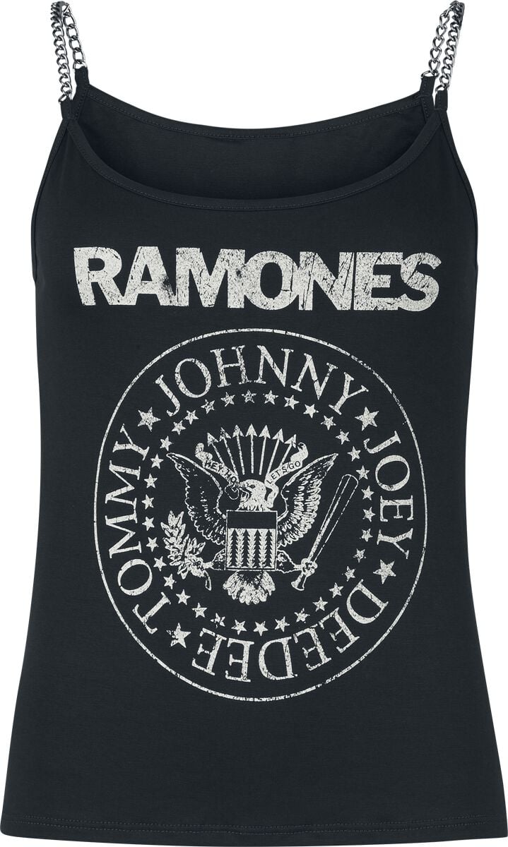 Ramones Top - Crest - S till XXL - Damer - sort