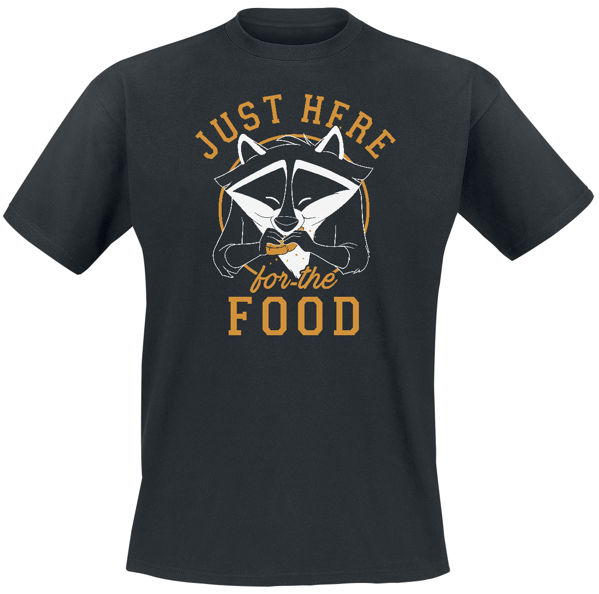 Pocahontas - Just Here For Food - T-Shirt - schwarz