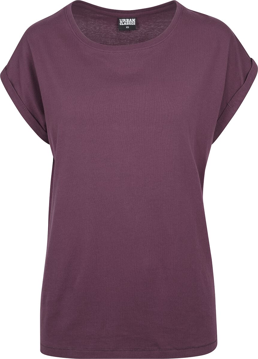 Image of T-Shirt di Urban Classics - Ladies Extended Shoulder Tee - XS a 4XL - Donna - prugna