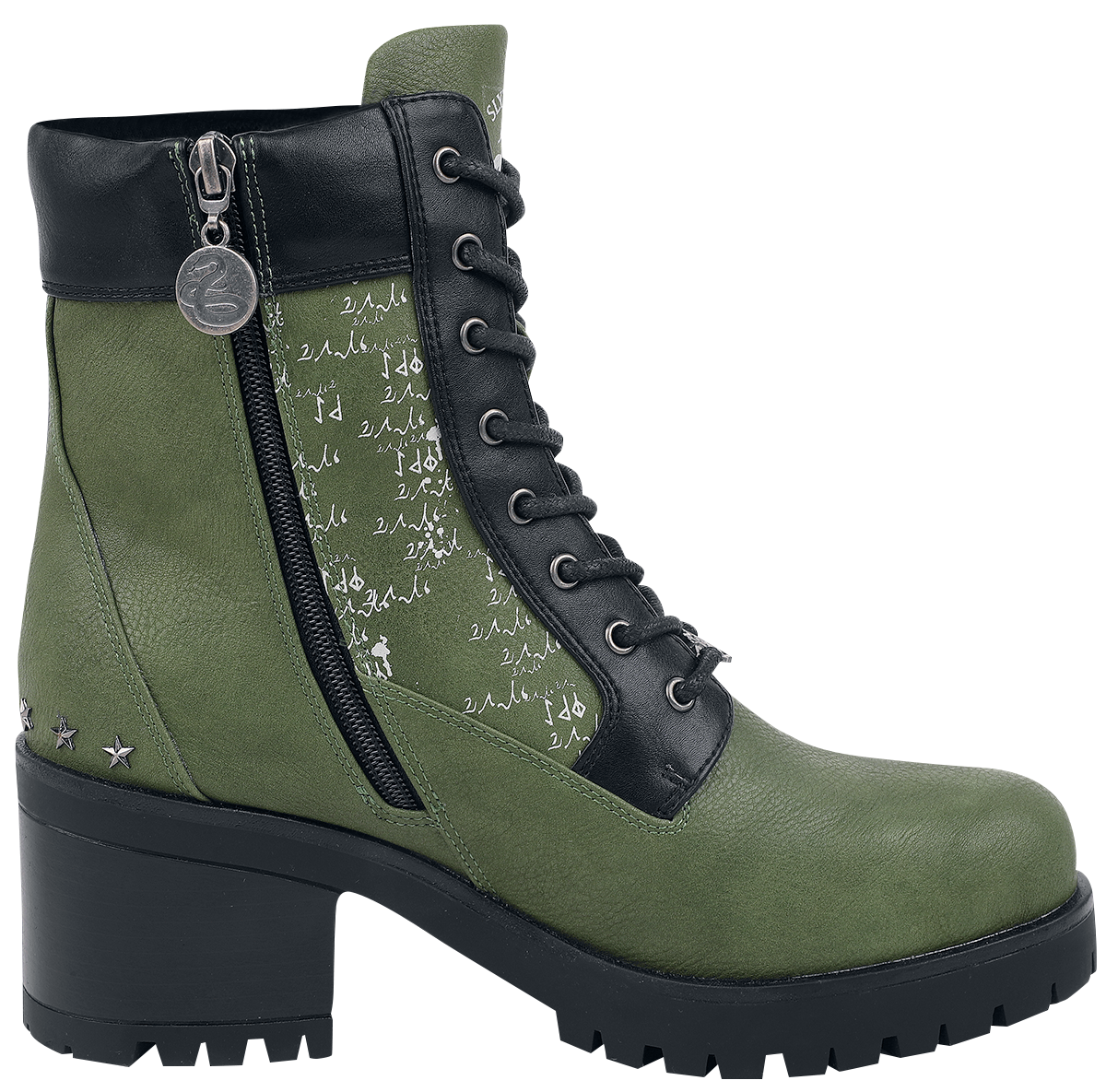 Harry Potter Slytherin Schnürstiefel dunkelgrün