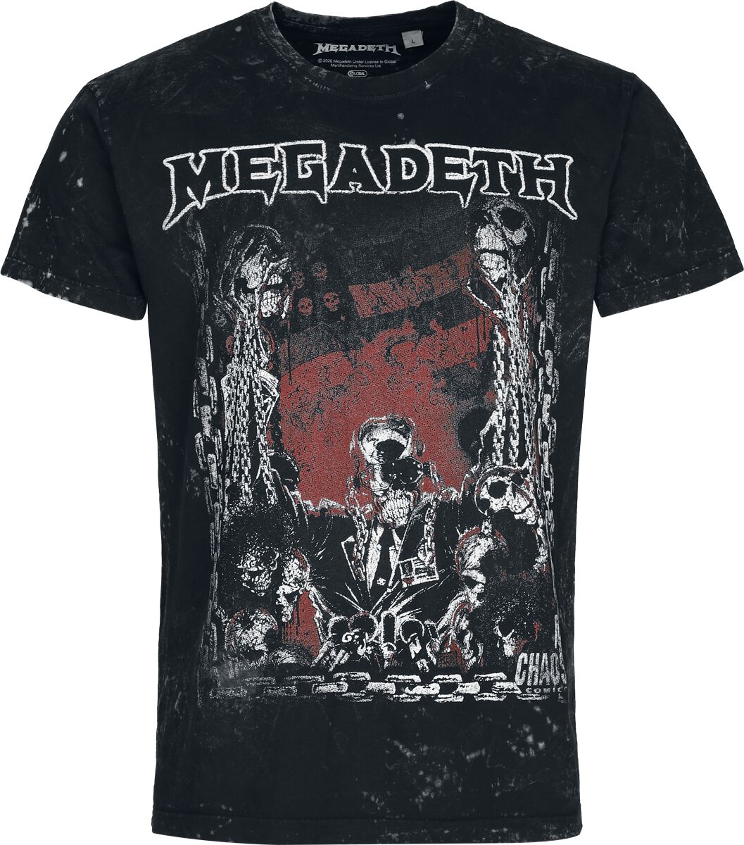 Levně Megadeth Chains Tričko cerná/šedá