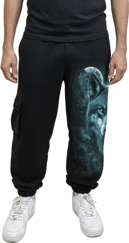 Thumbnail - Spiral Forest Guardians - Casual Cargo Joggers Trainingshose schwarz in XL