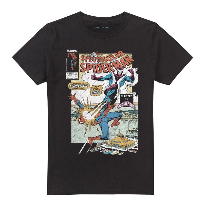 T-Shirt Manches courtes  de Spider-Man - Retro Blasted by Boomerang - S à XXL - pour Homme - noir