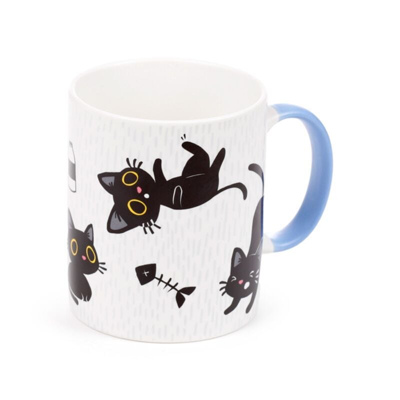 Mug aus Porzellan der schwarze Kater Puckator Lucky