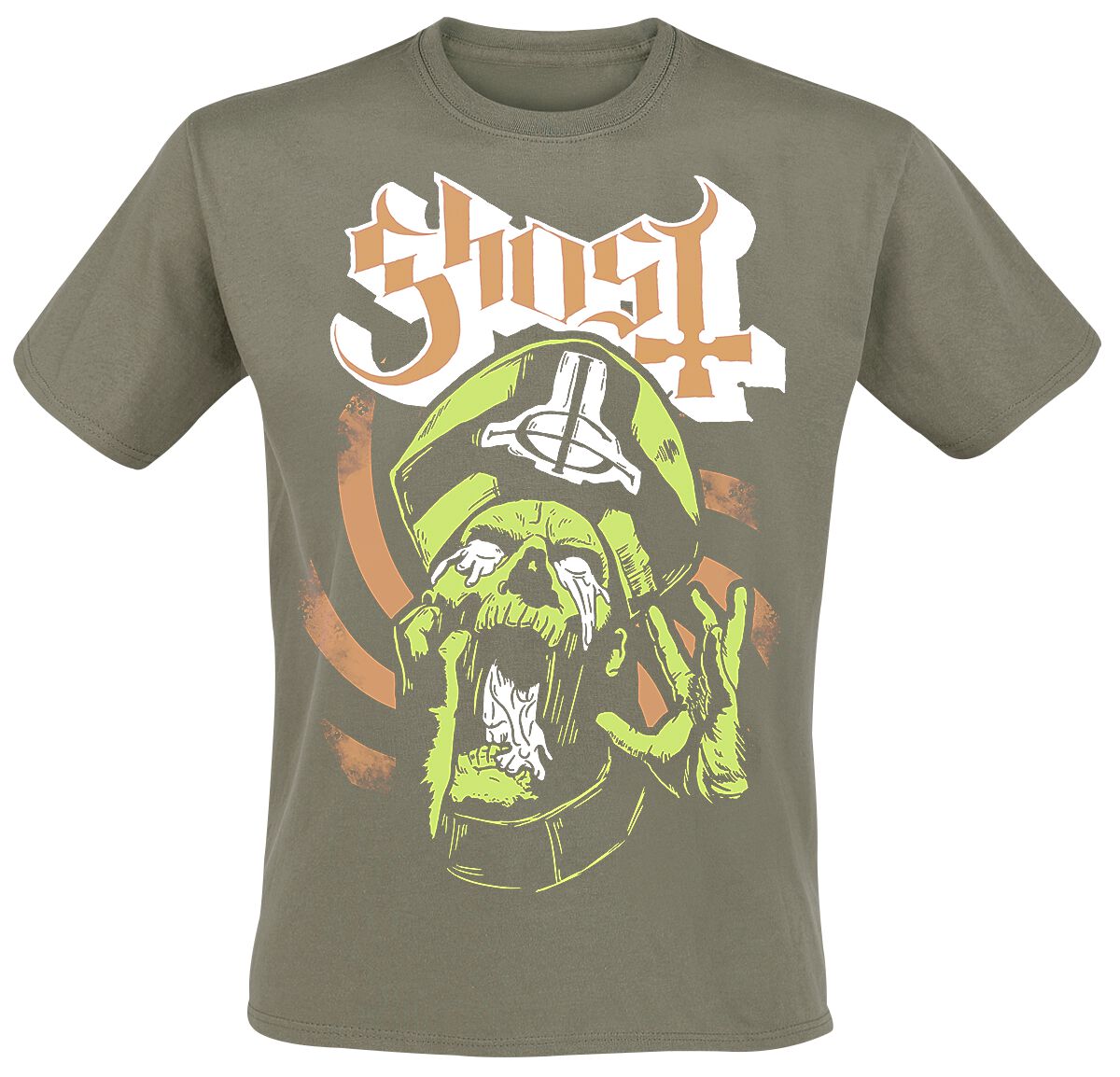 Ghost T-Shirt - Papa Stuff - XL - für Männer - Größe XL - khaki  - Lizenziertes Merchandise!