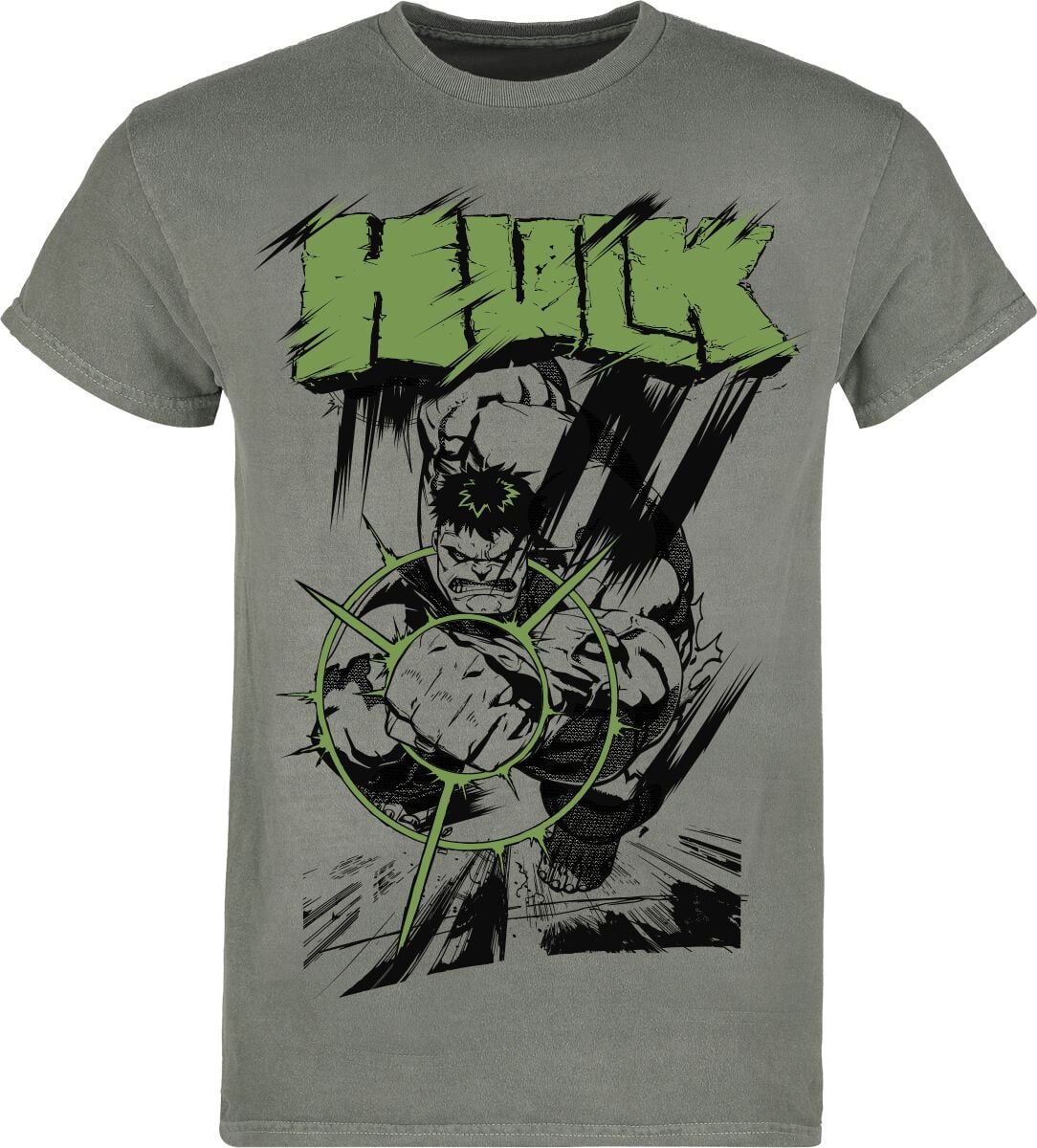 Hulk - Marvel T-shirt - Punch - S XXL - för Herr - grön