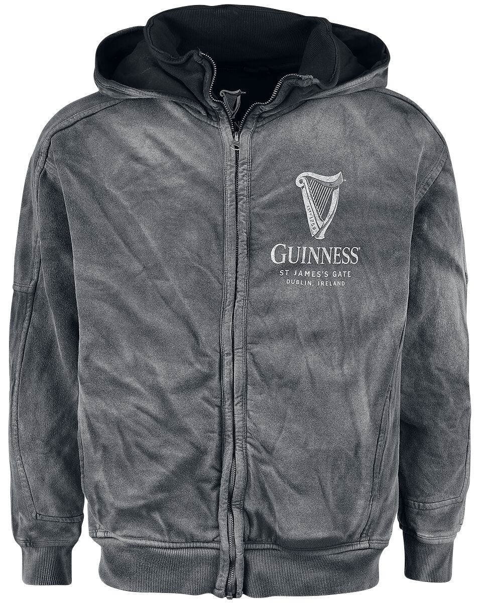 Guinness Made of More Hooded zip grey