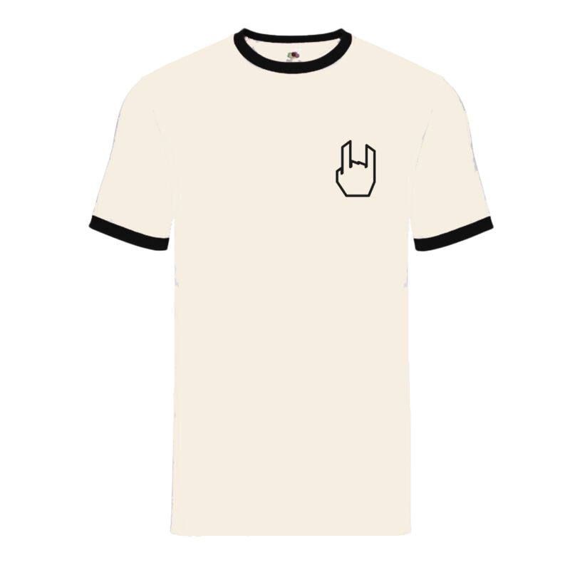 T-Shirt Manches courtes  de Collection Spéciale EMP - Rockhand - Ringer Shirt - S à 5XL - pour Homme - blanc cassé