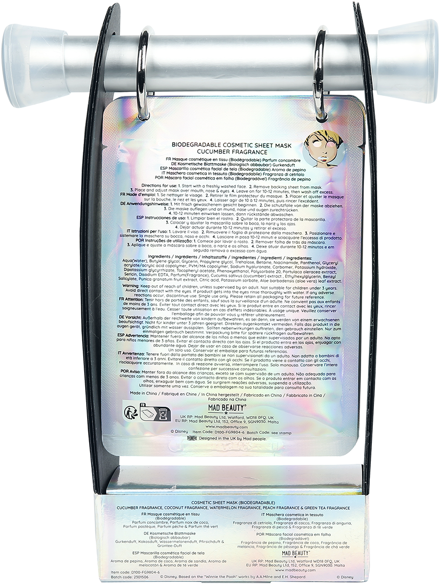 Disney Disney 100 - Mad Beauty - Gesichtsmasken im Rolodex Gesichtsmaske multicolor