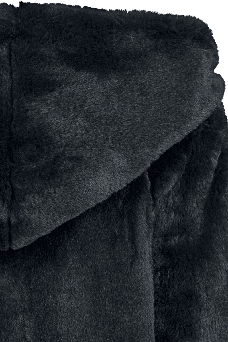 Schwarzer Teddy Mantel für Damen | Urban Classics | EMP