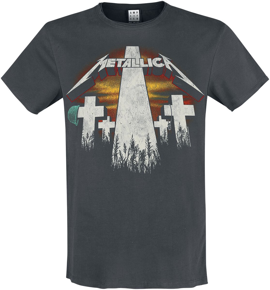 Image of Metallica Amplified Collection - Master Of Puppets Revamp T-Shirt charcoal