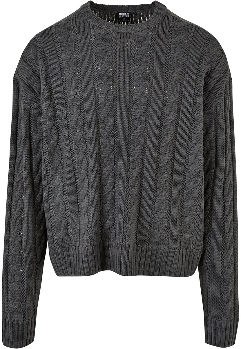 Urban Classics Strickpullover - Boxy Sweater - M bis XXL - für Männer - Größe M - grau