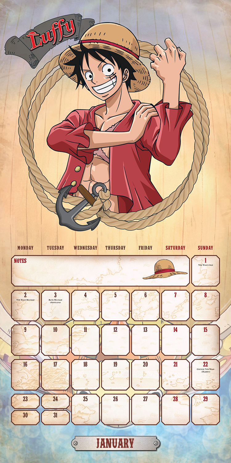 One Piece Wandkalender 2023 Wandkalender multicolor
