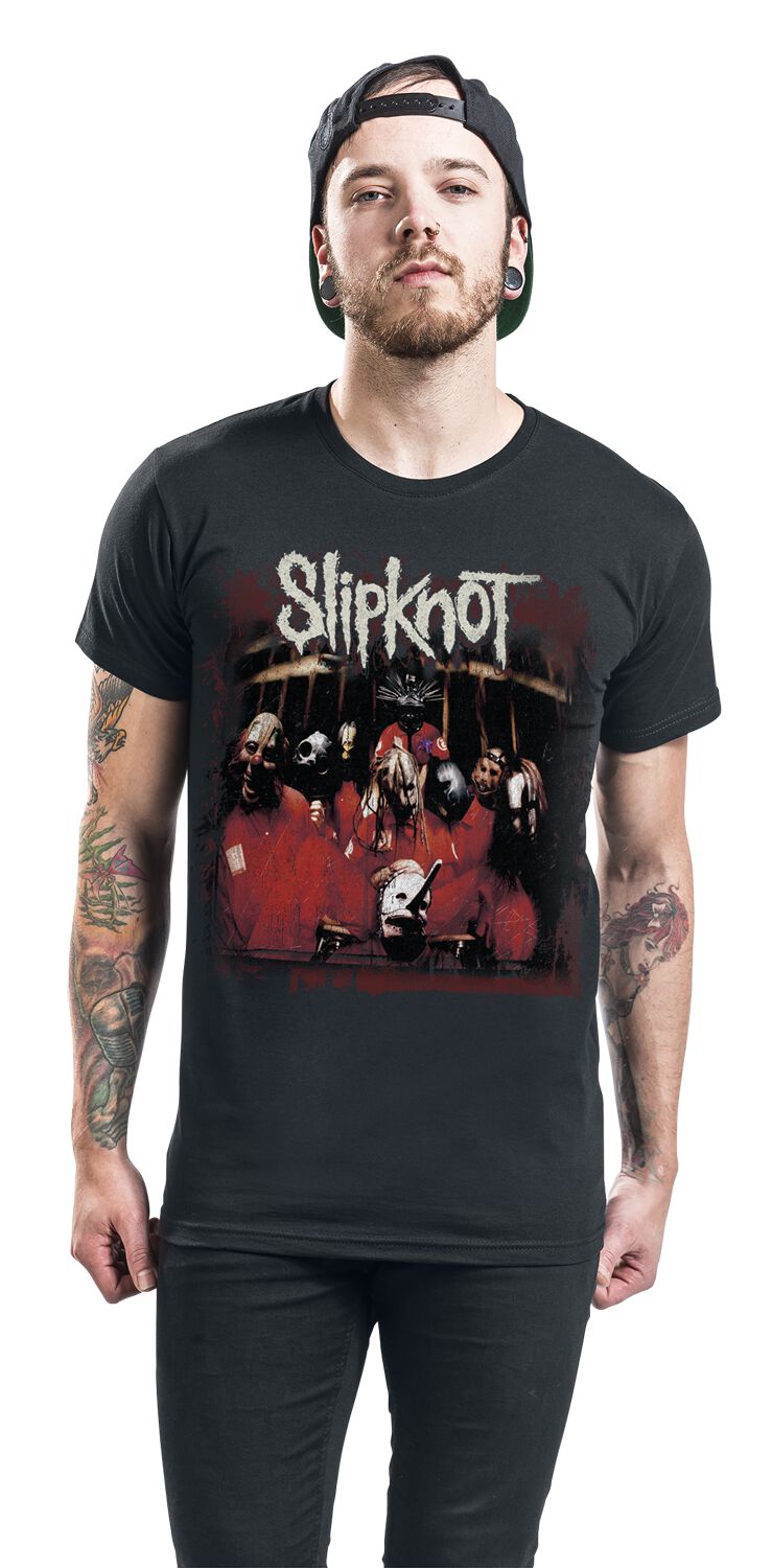 T-Shirt Uomo Slipknot - Debut Album 19 Years - Manica Corta - Colore Nero