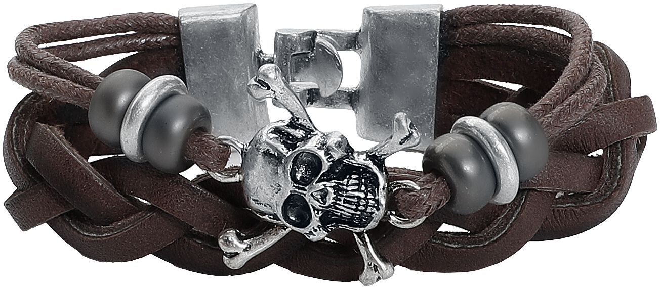 Bracelet de Rock Rebel by EMP - Skull - pour Homme - marron